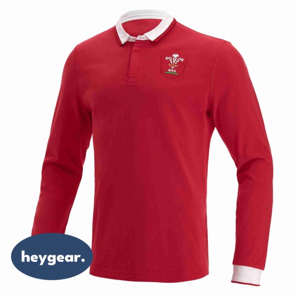 Crest Long Sleeved Rugby Polo Jersey